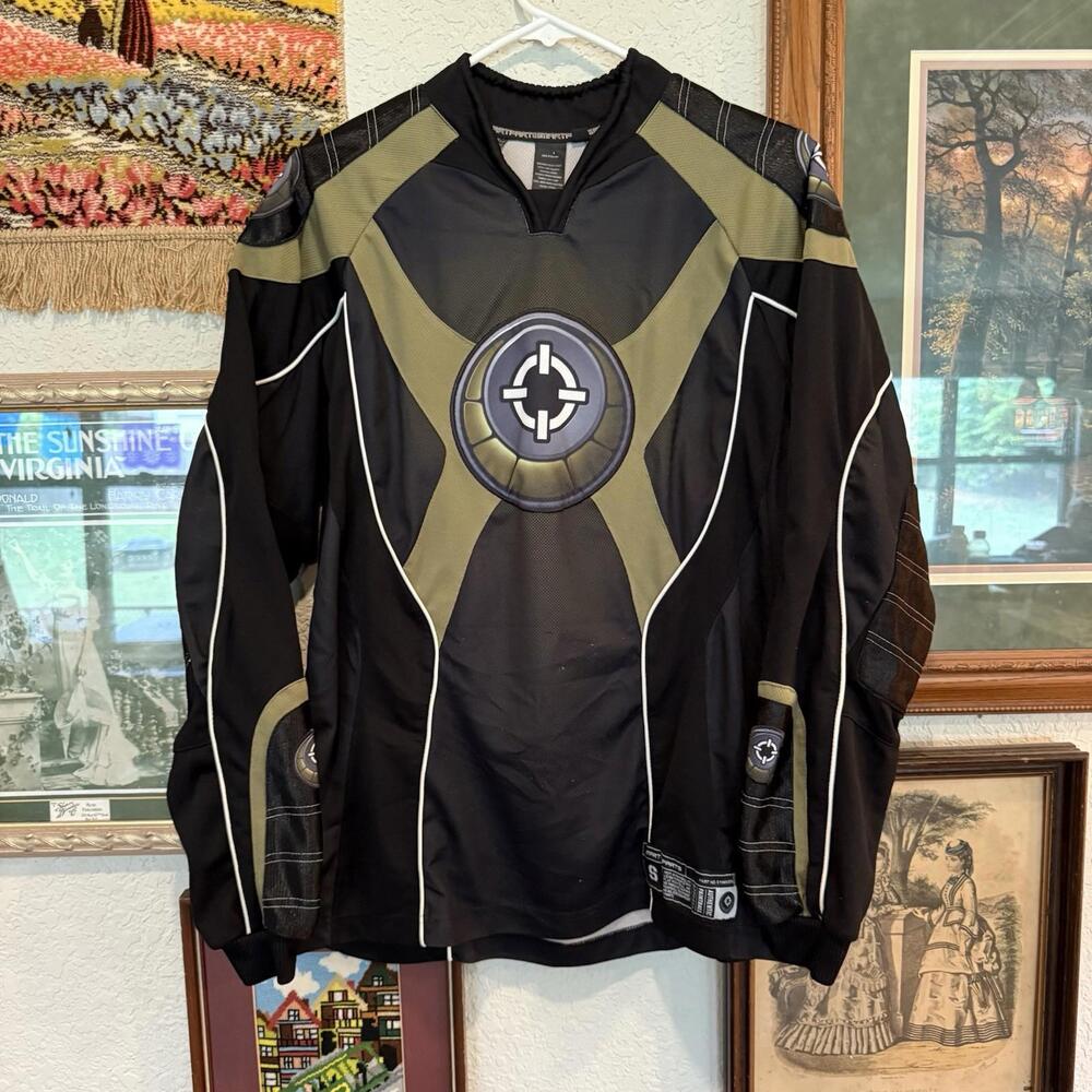 Vintage 90s Smart Parts Paintball Black And Gold Sports Jersey Size Small